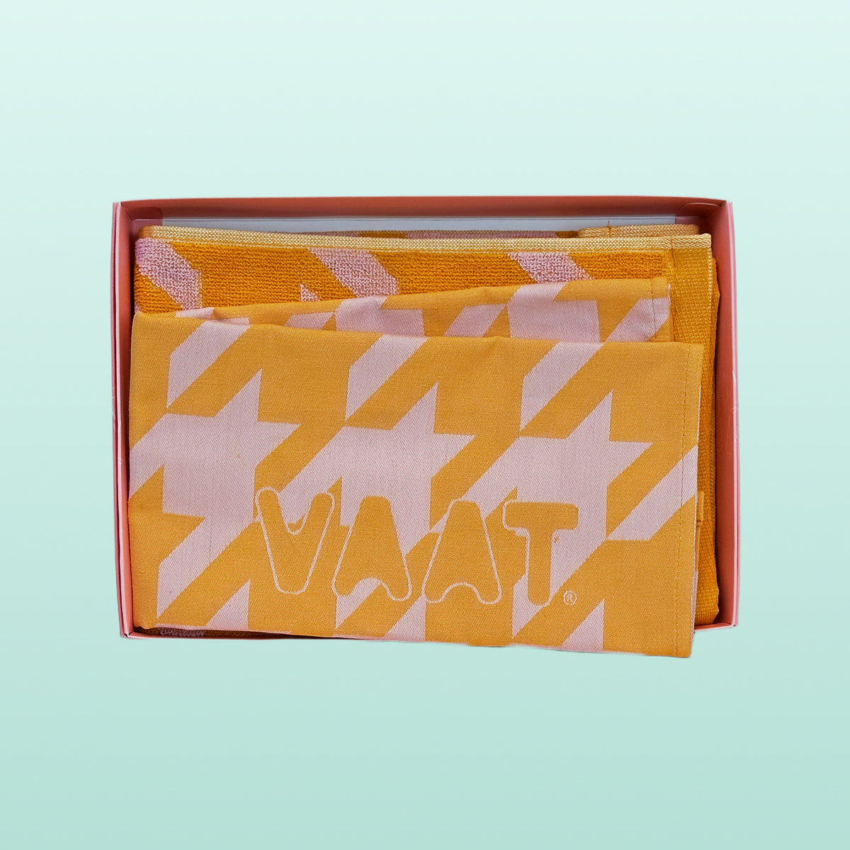 Vaat theedoek en handdoek set Oranje
