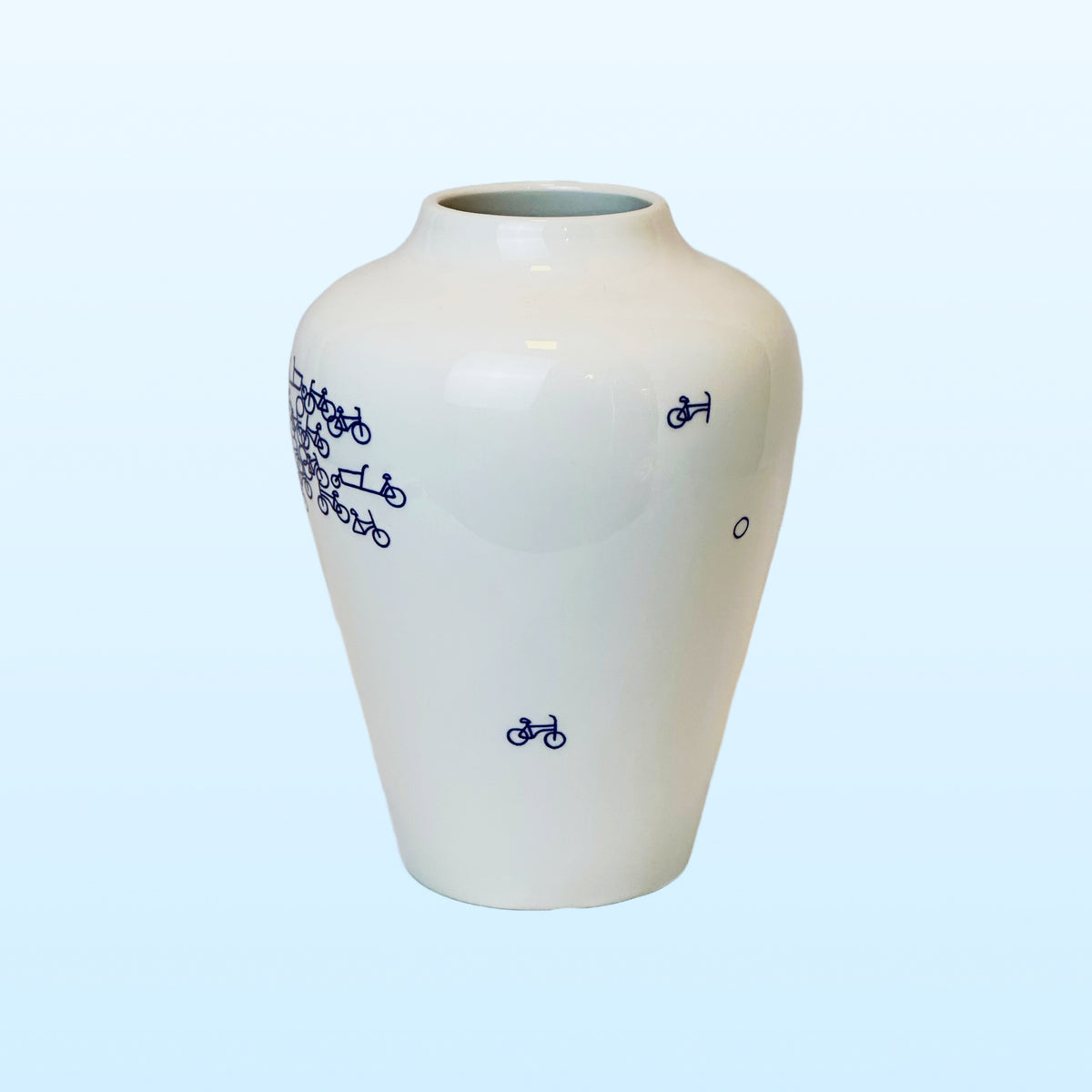 Heinen Delfts Blauw vaas De Blauwe Fiets nr. 2