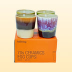HKliving 70s ceramics eierdopjes Island (set van 4)
