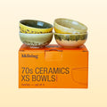 HKliving 70s ceramics xs schaaltjes Marine (set van 4)